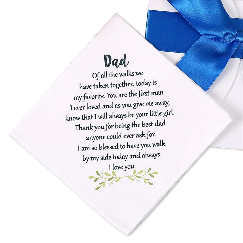 TRULIVA Father's Wedding Hankie - Keepsake for Dad from Daughter - Image 1